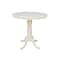 International Concepts Round 36 in Rd Top Pedestal Table, 12 in Leaf, 34.9 inH, Adjustable Height, Unfinished, 36 in W, Wood K-36RXT-6B - alternate 1